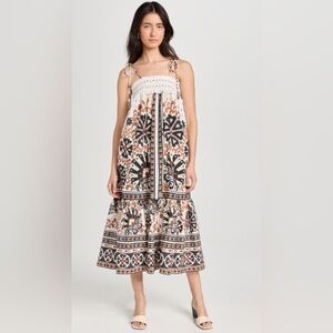 FARM Rio Flower Fan Tapestry midi